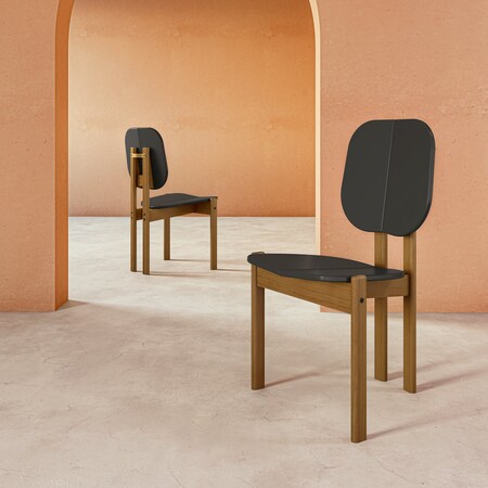 Manhattan Comfort Gales Dining Chair in Black - Set of 2 DC-83938-BK